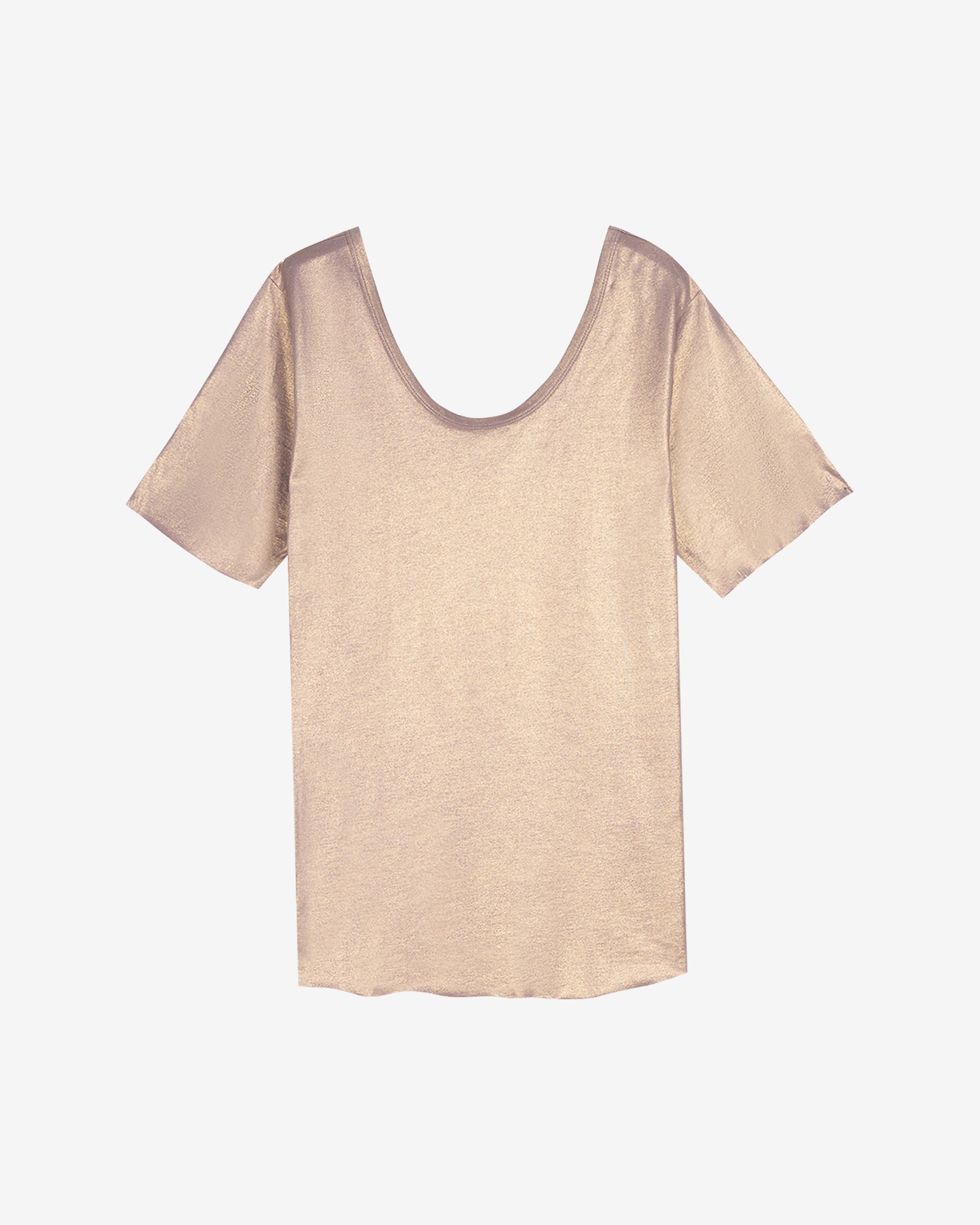 T - shirt mauve satiné, ample et fluide, idéal pour un look chic - Chemises & tops Mes Demoiselles