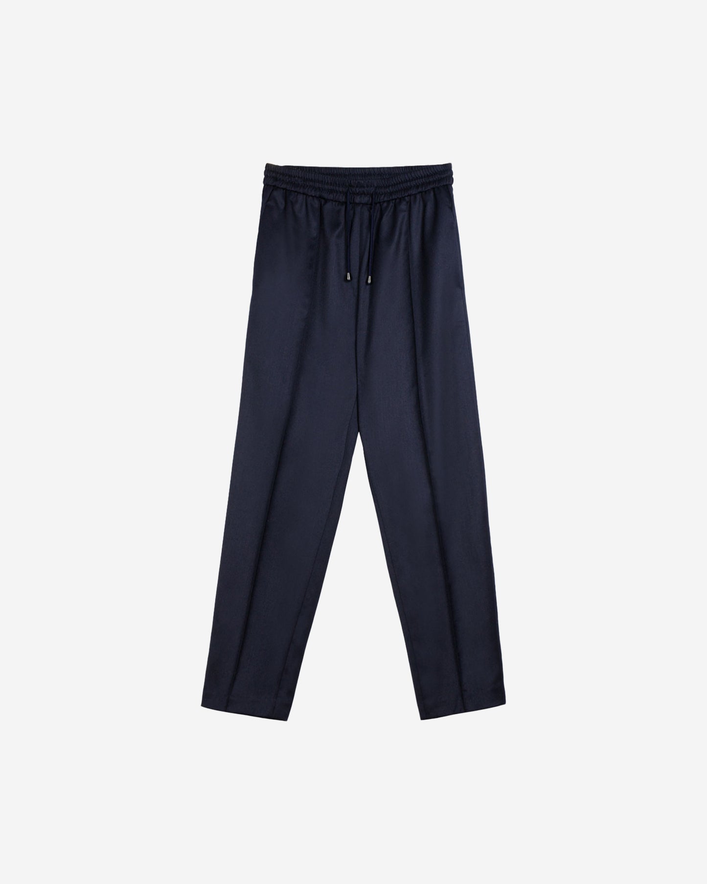Pantalon jogging tailleur en laine mélangée navy, coupe droite - Pantalons & combinaisons Mes Demoiselles