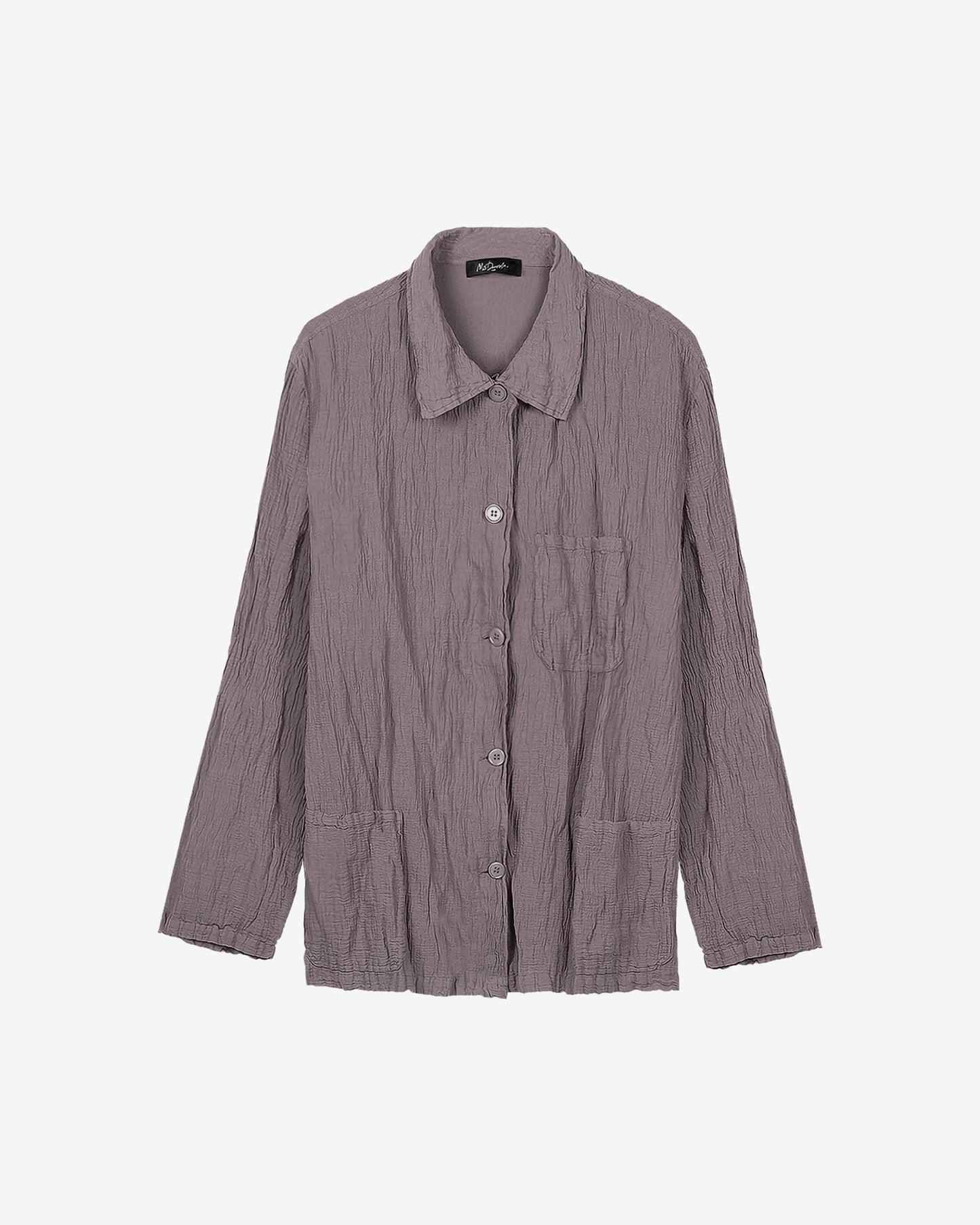Chemise - veste violette texturée, polyvalente et confortable - Chemises & tops Mes Demoiselles