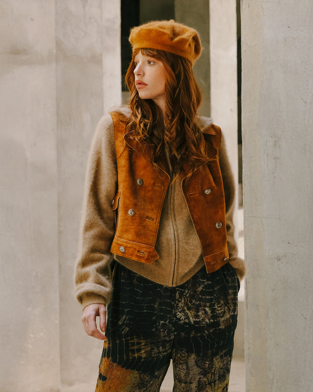 Veste sans manches double boutonnage, effet vieilli, structurée - Manteaux & vestes Mes Demoiselles - Image 1