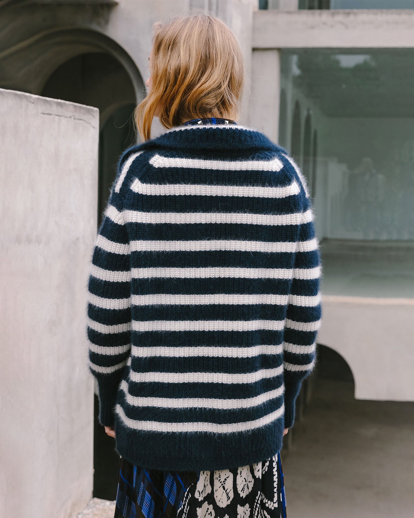 Denim Cardigan - White