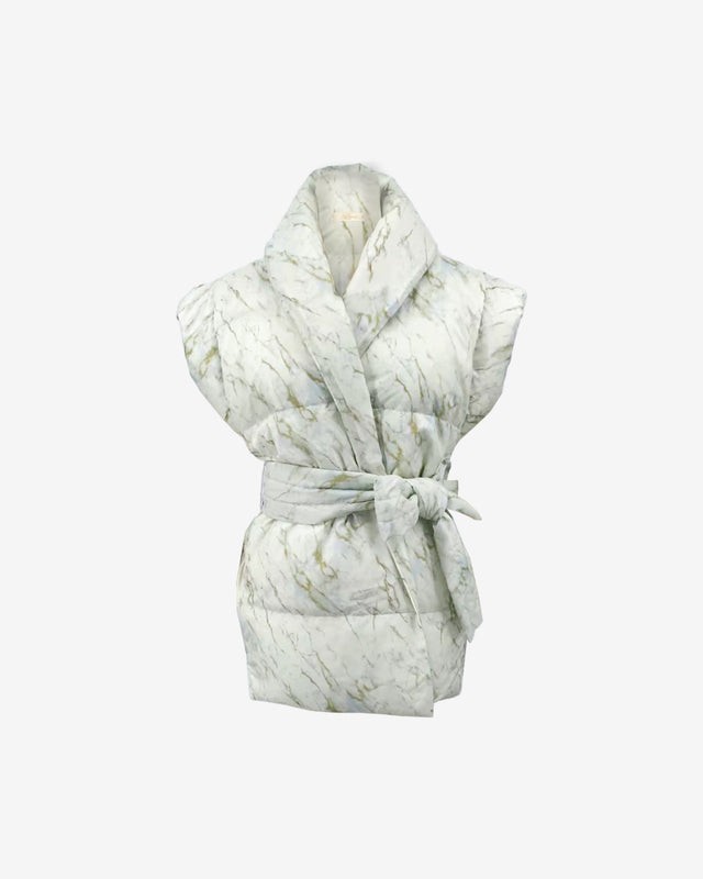 Doudoune sans manches imprimée, col châle, duvet chaud - Manteaux & vestes Mes Demoiselles - Image 3