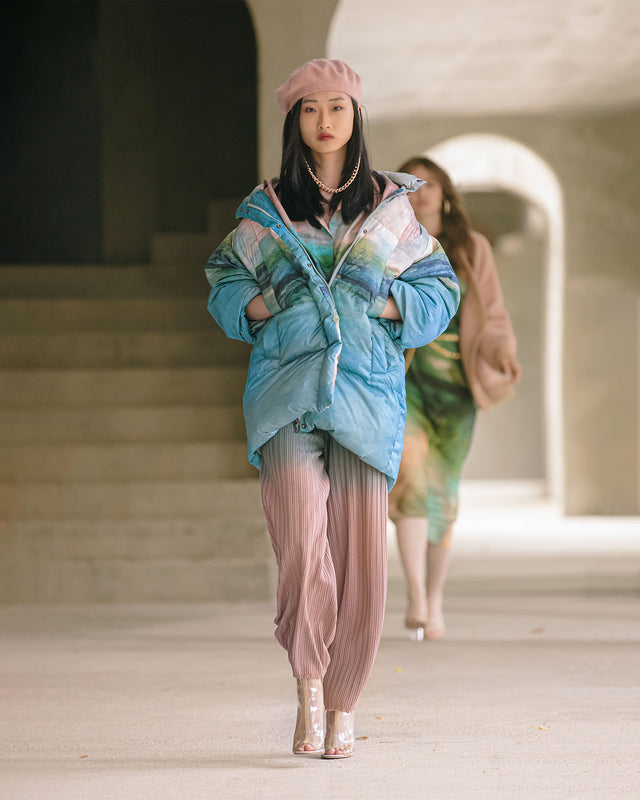 Doudoune "Mir" chaude, imprimé dégradé, coupe mi - longue - Manteaux & vestes Mes Demoiselles - Image 1