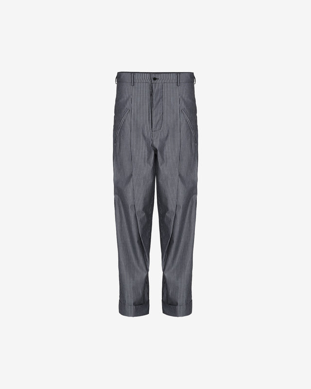 Pantalon Toumanie - Noir : Pantalon coton noir, rayures blanches, style sport élégant Mes Demoiselles - Dernière image