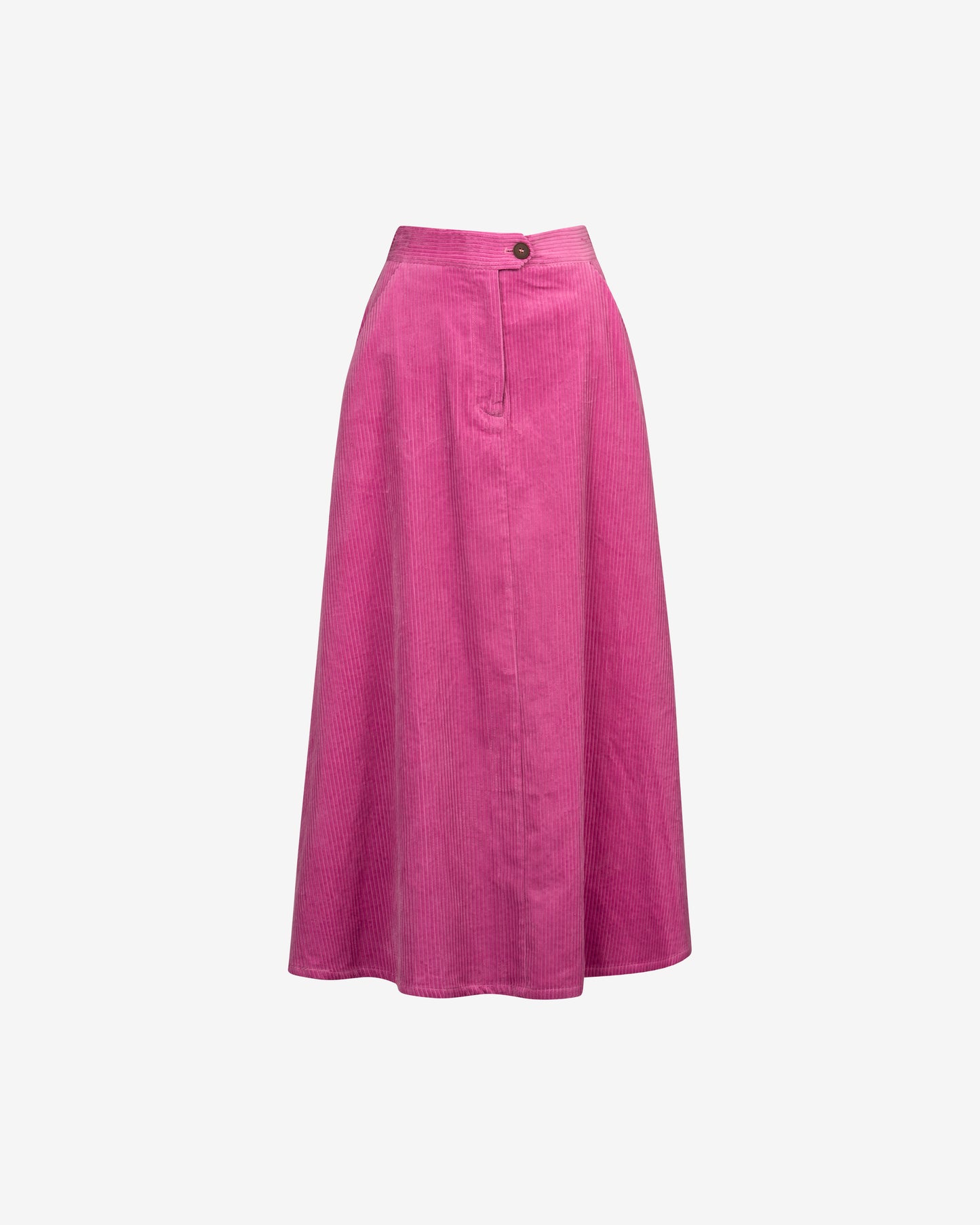 Jupe trapèze rose fuchsia en velours côtelé, chic pour l'hiver - Jupes & shorts Mes Demoiselles