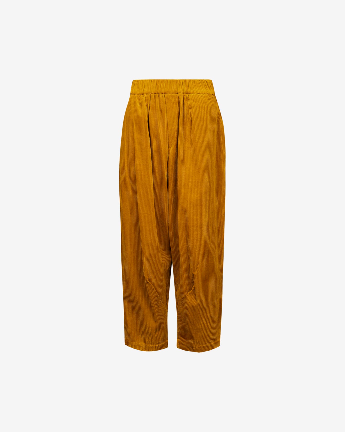 Pantalon Crysta - Ocre : Pantalon velours côtelé ocre, coupe ample moderne, confort - élégance Mes Demoiselles