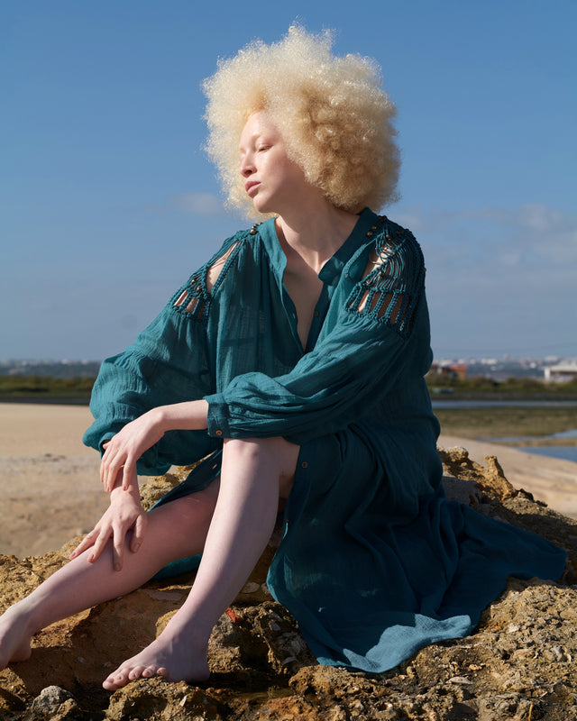 Robe Madja - Turquoise Fonce - Image 1