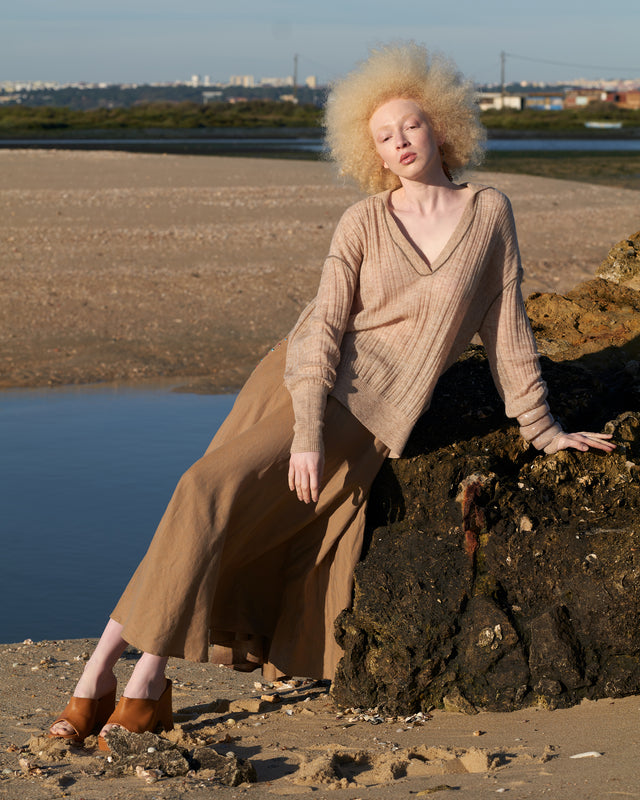 Takuya Sweater - Beige - Image 1