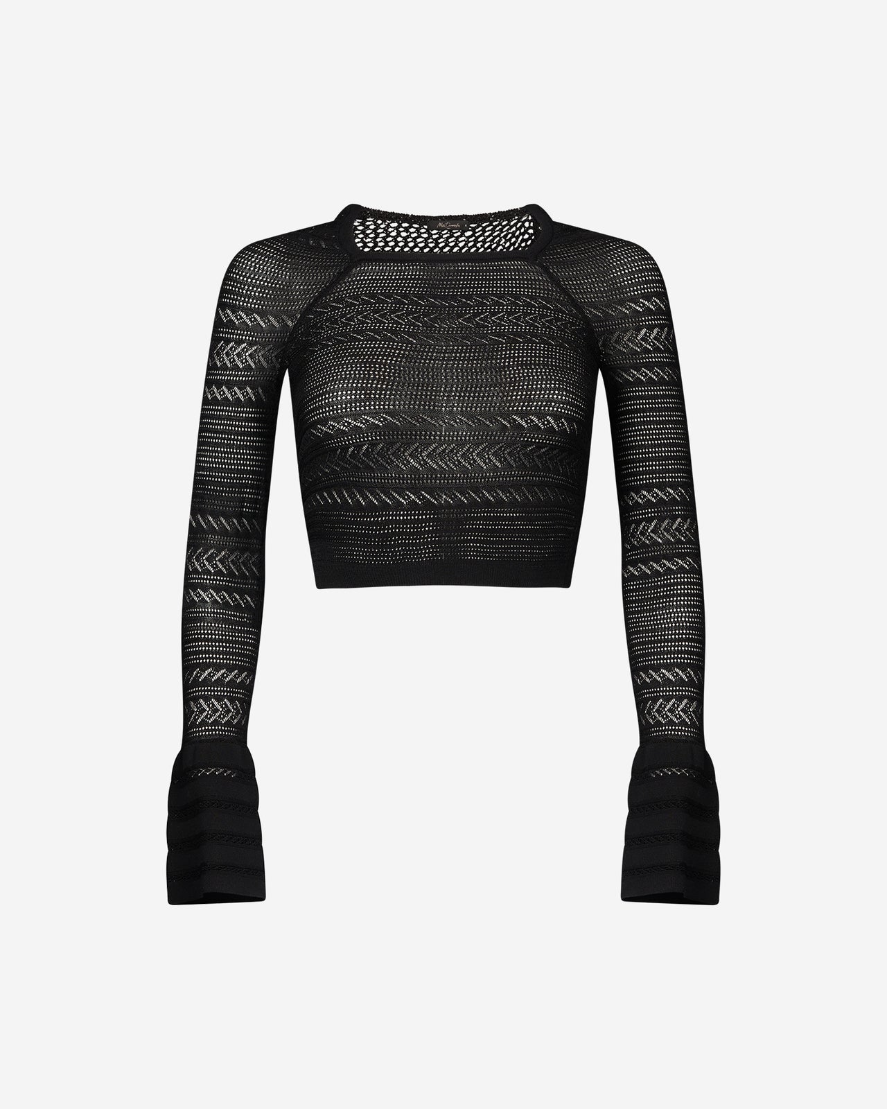 Pull Clora - Noir : Top court en pointelle noire Mes Demoiselles - Image 7