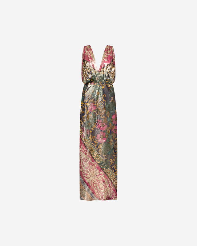 Robe Reva - Rose : Robe longue et glamour en soie lurex Mes Demoiselles - Dernière image