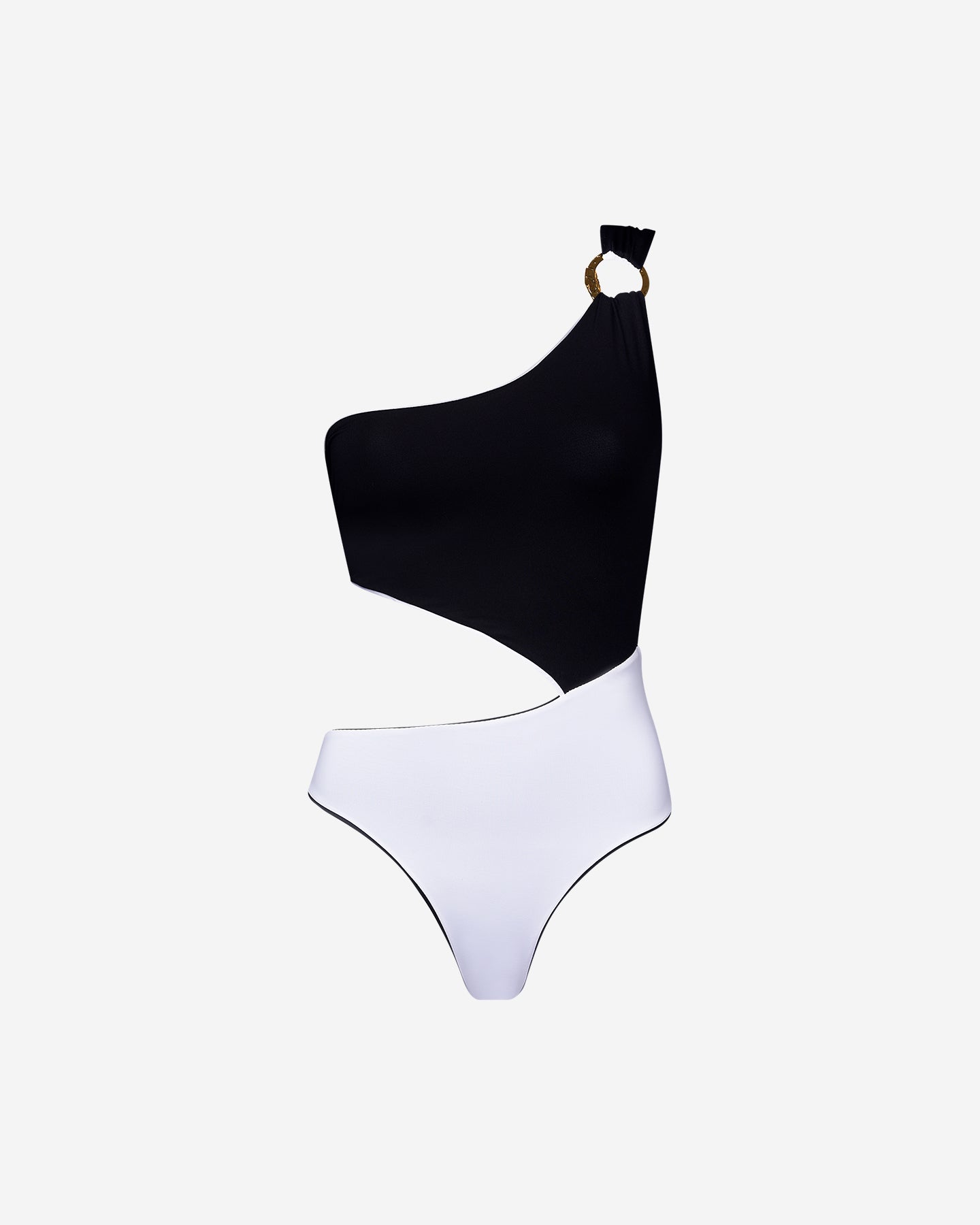 Maillot de bain une pièce aux découpes sensuelles noir et blanc - Maillots de bain Mes Demoiselles
