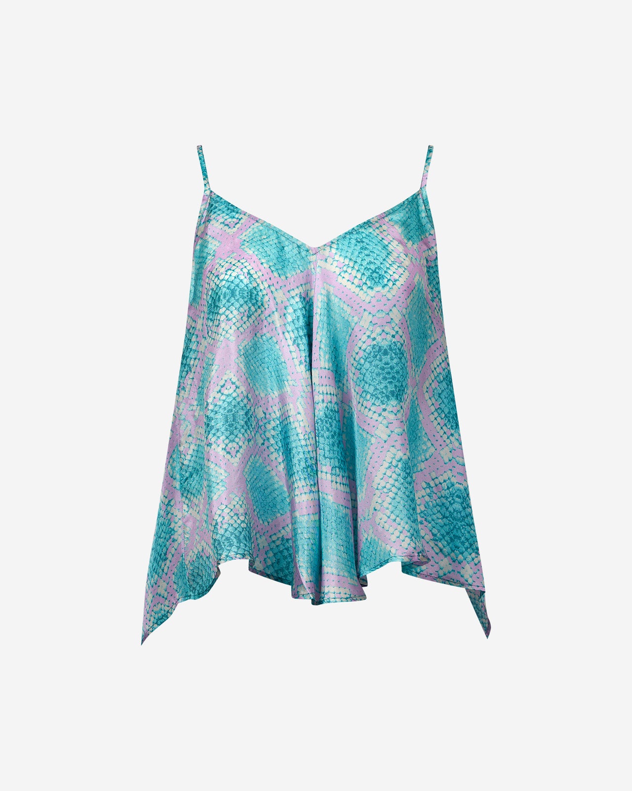 Top Sally - Bleu : Top souple imprimé à fines bretelles Mes Demoiselles - Image 6