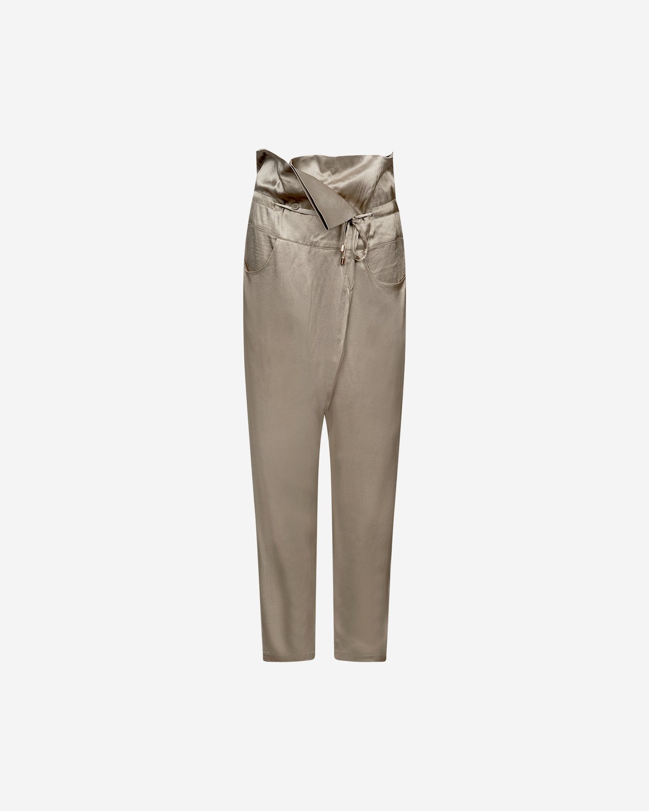 Pantalon Salsa - Kaki : Pantalon sarouel kaki en satin viscose Mes Demoiselles - Image 7