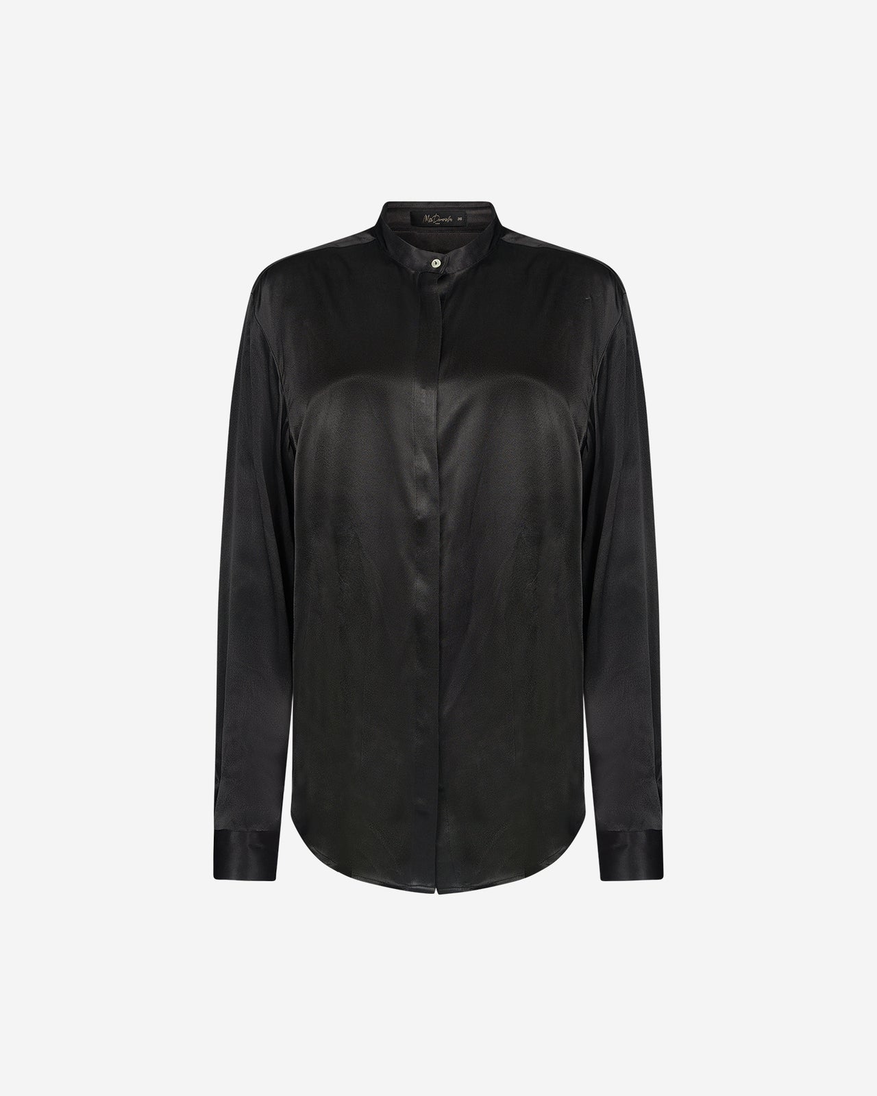 Chemise Siwa - Noir : Chemise épurée en satin viscose noir profond Mes Demoiselles - Image 6