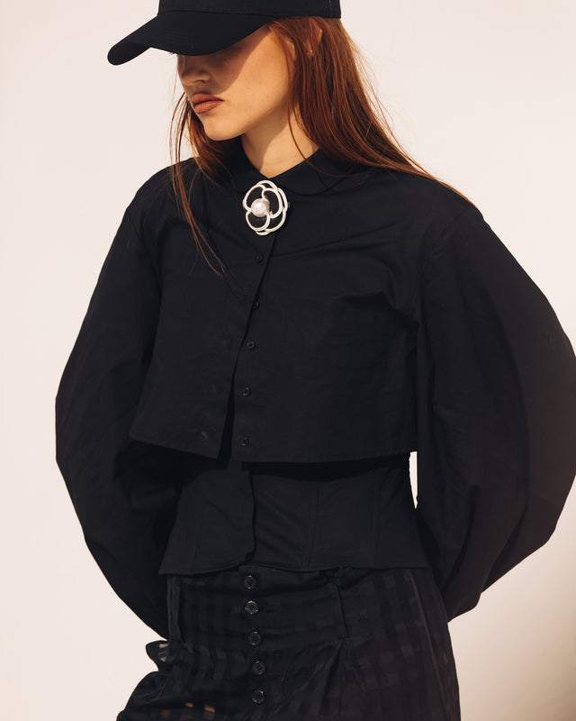 Chemise Victoire - Noir - Image 3