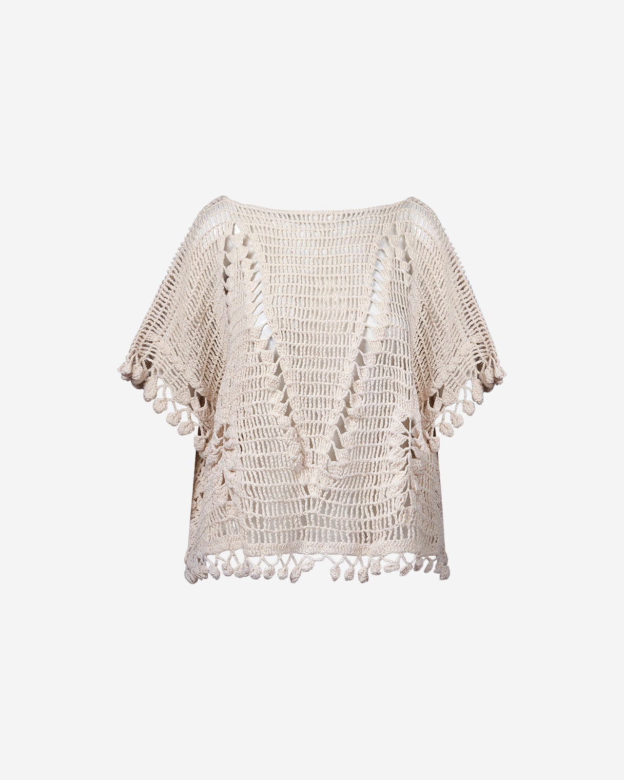 Top Wolf - Ivoire : Top au crochet écru en maille filet Mes Demoiselles - Image 7