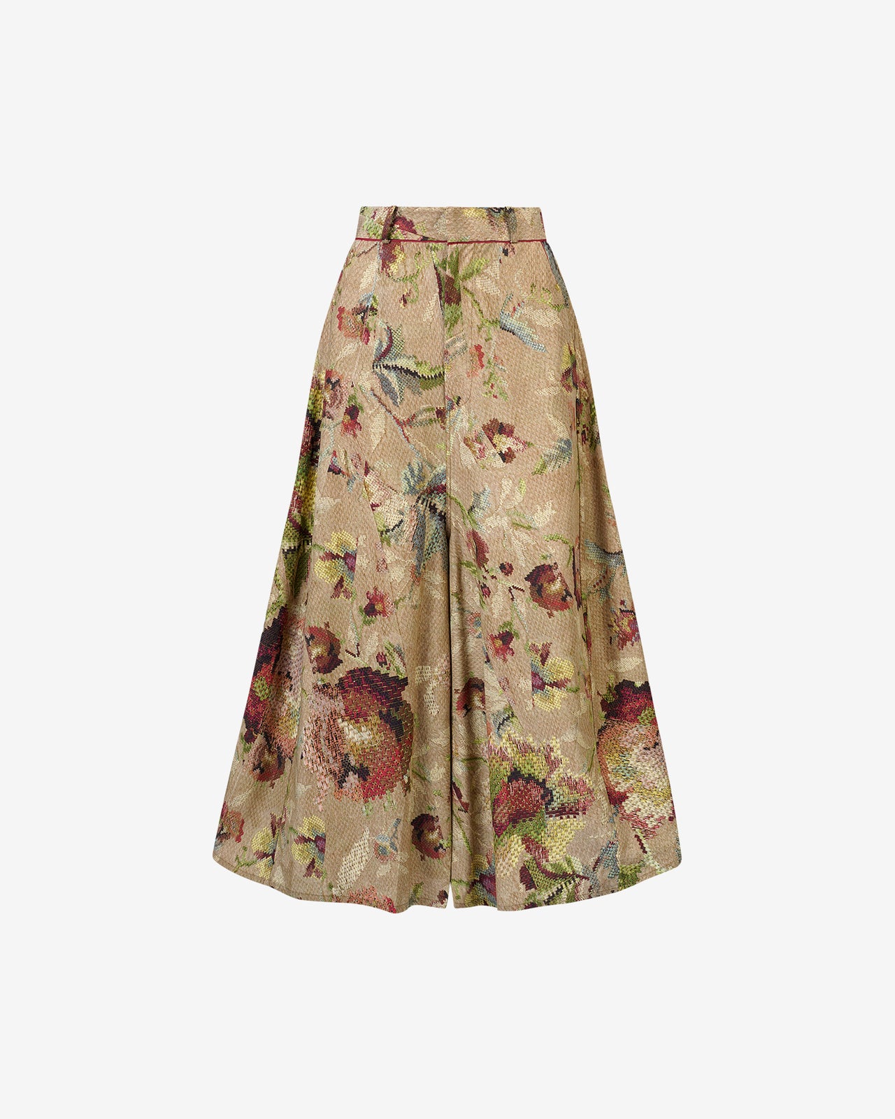 Pantalon Annina - Beige : Jupe culotte sur fond d'imprimé floral Mes Demoiselles - Image 6