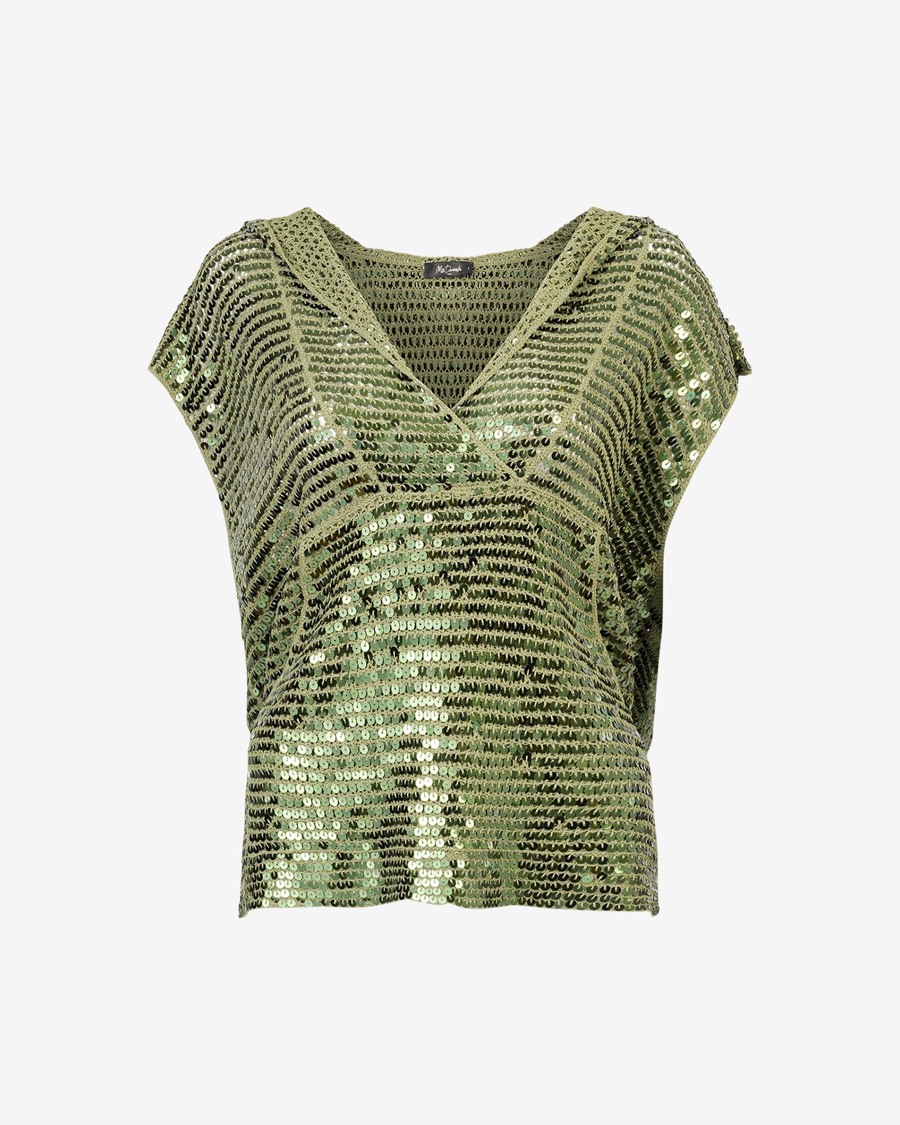 Pull Caspian - Kaki : Sweater à capuche en sequins kaki clair Mes Demoiselles - Image 7