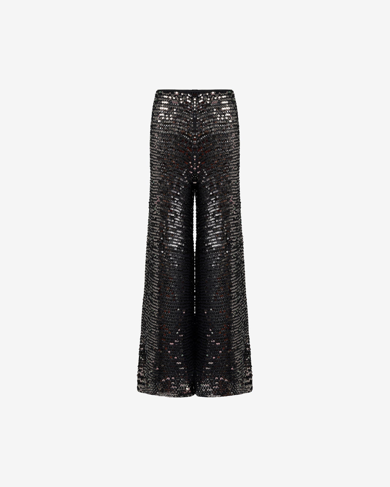 Pantalon Castelia - Noir : Pantalon long en filet de sequins noir Mes Demoiselles - Image 7