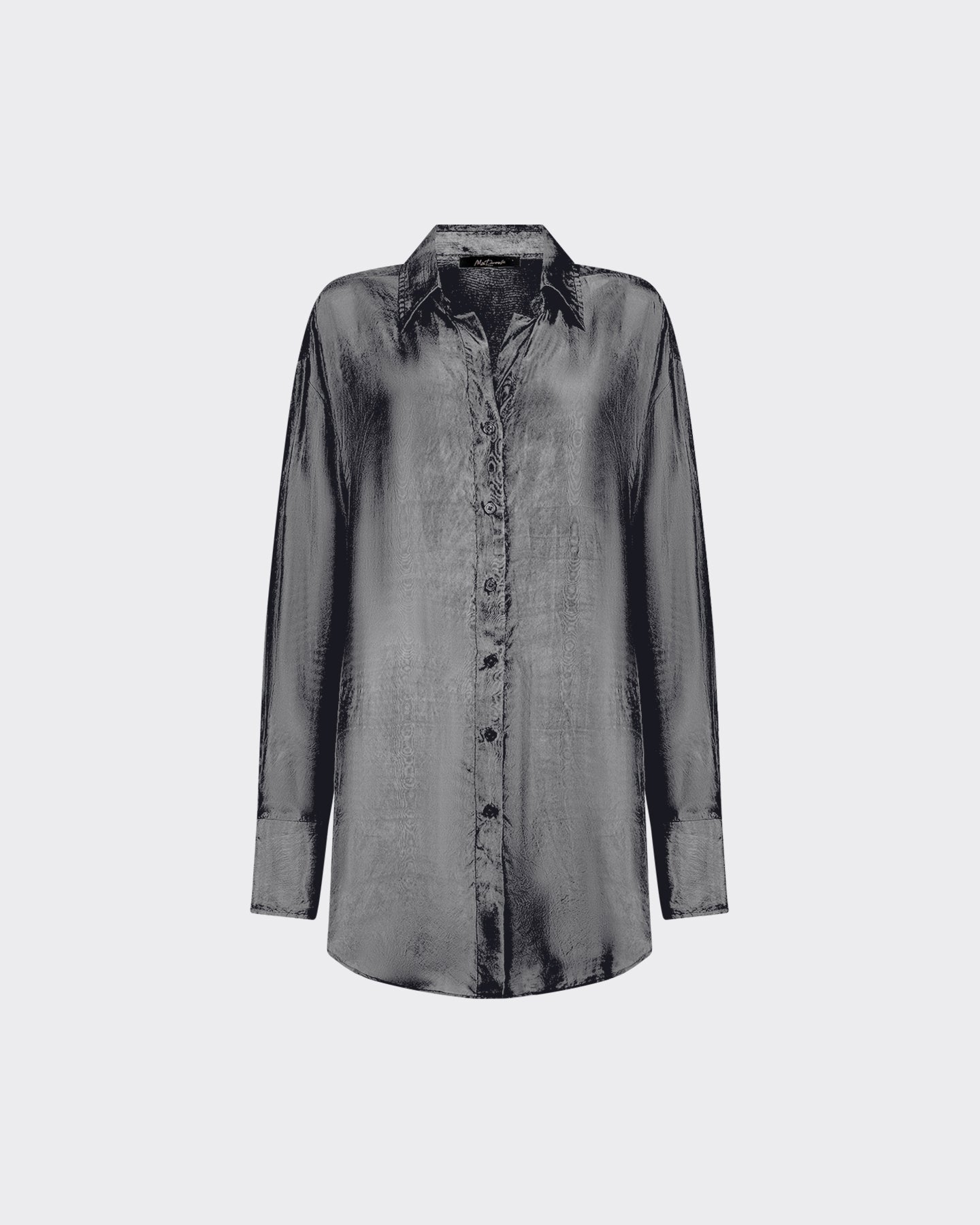 Chemise Dali - Noir : Longue chemise en organza de soie kaki Mes Demoiselles