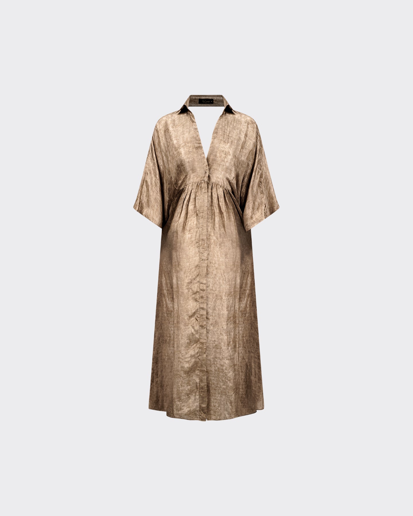Robe Davia - Taupe : Elegante robe en soie habotai aux nuances de beige Mes Demoiselles