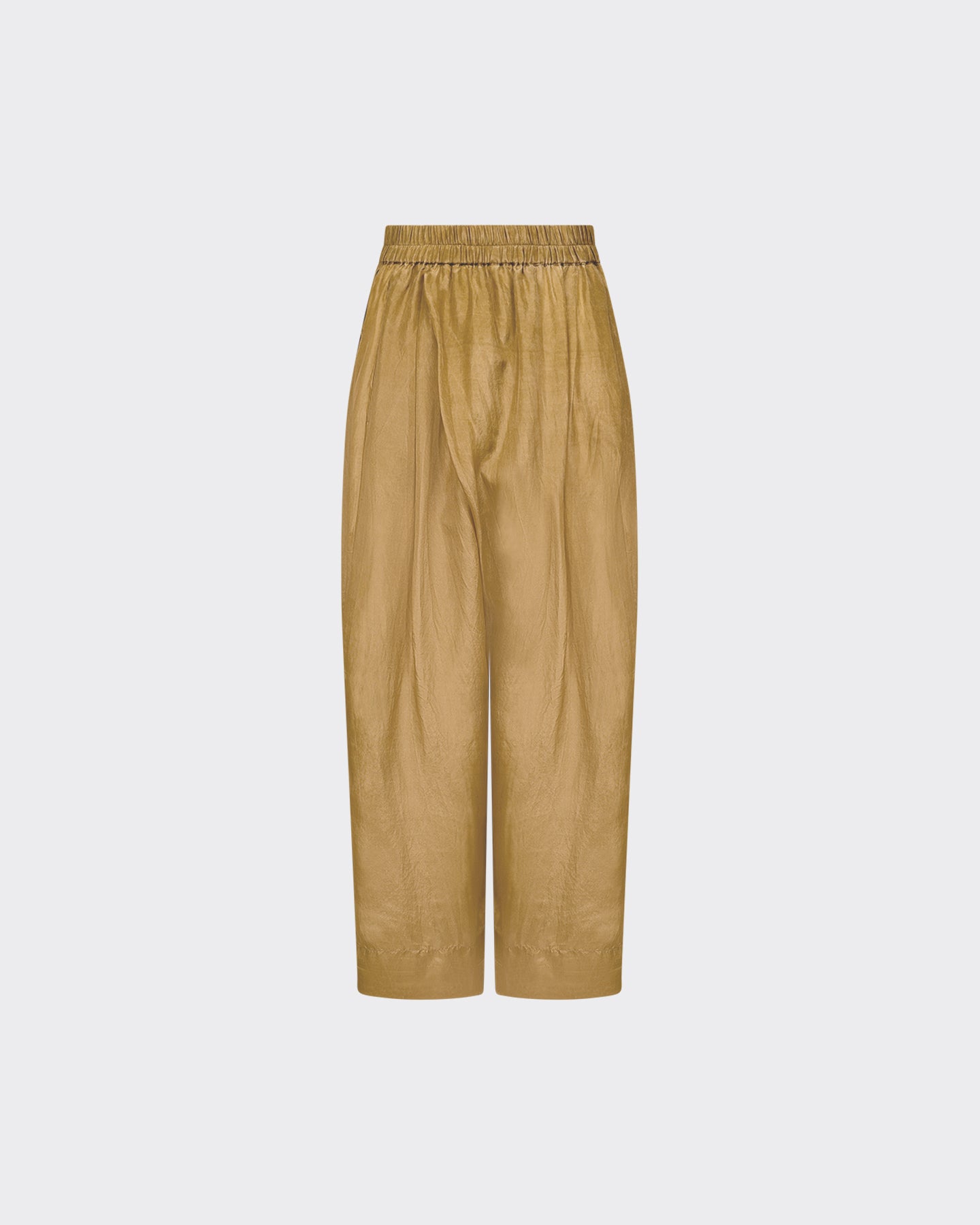 Pantalon Delmo - Olive : Pantalon aux pans croisé en organza de soie olive Mes Demoiselles