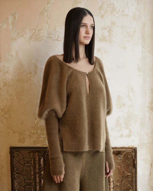 Doil Sweater - Brown - Image 2