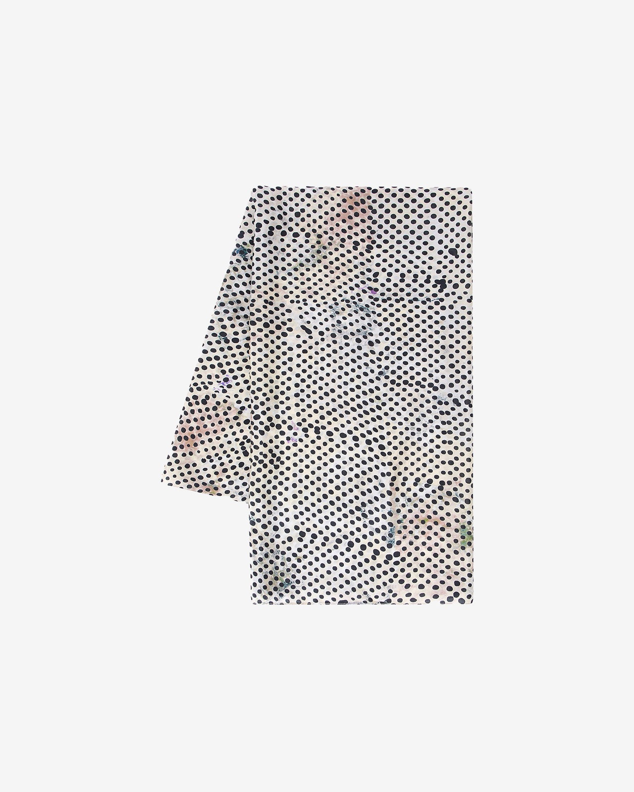 Foulard Dreed - Noir : Foulard en soie imprimé petits pois noir Mes Demoiselles - Image 5