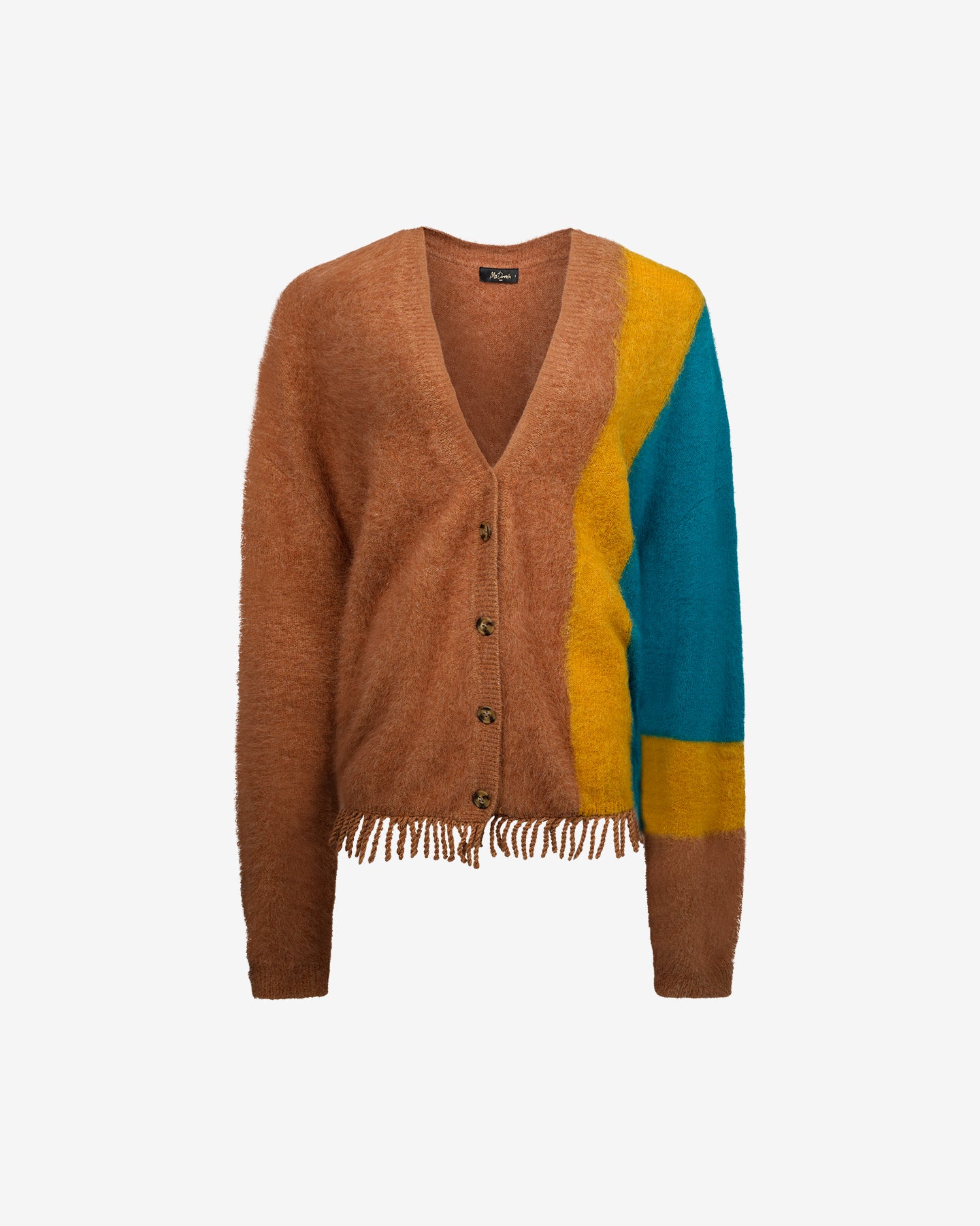 Cardigan Fowler - Camel : Cardigan doux greige à franges Mes Demoiselles
