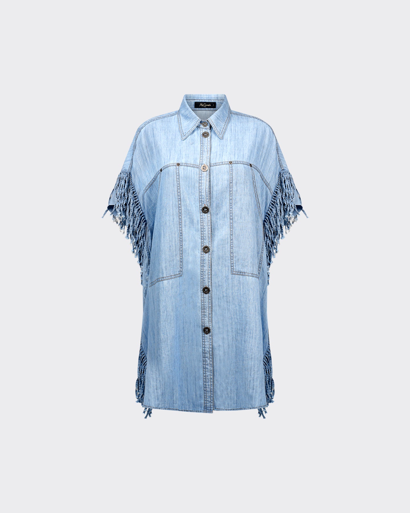 Robe Ibronson - Bleu : Robe courte à franges Mes Demoiselles