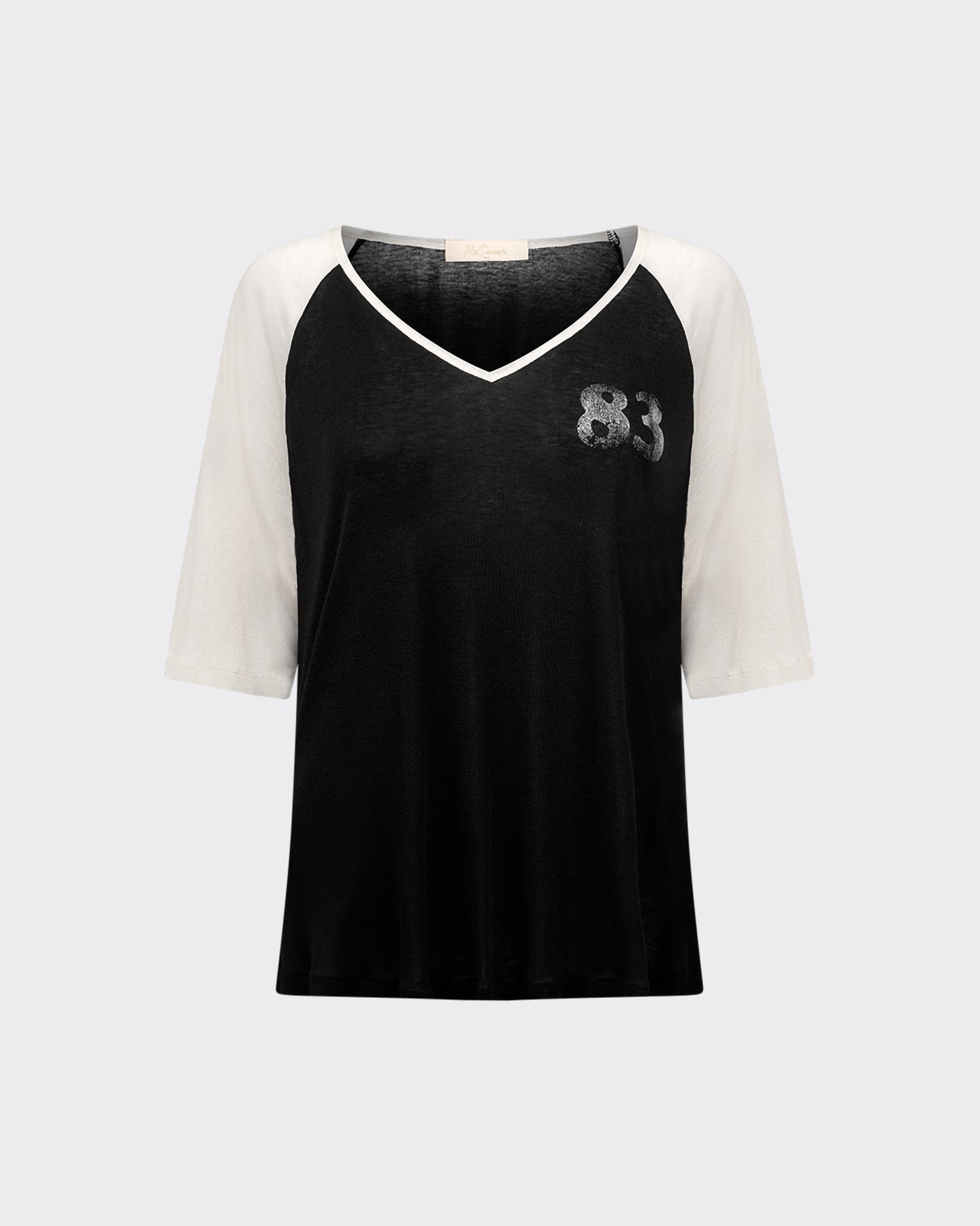 T - Shirt Jingle - Noir : Tee - shirt manches raglans noir et écru Mes Demoiselles