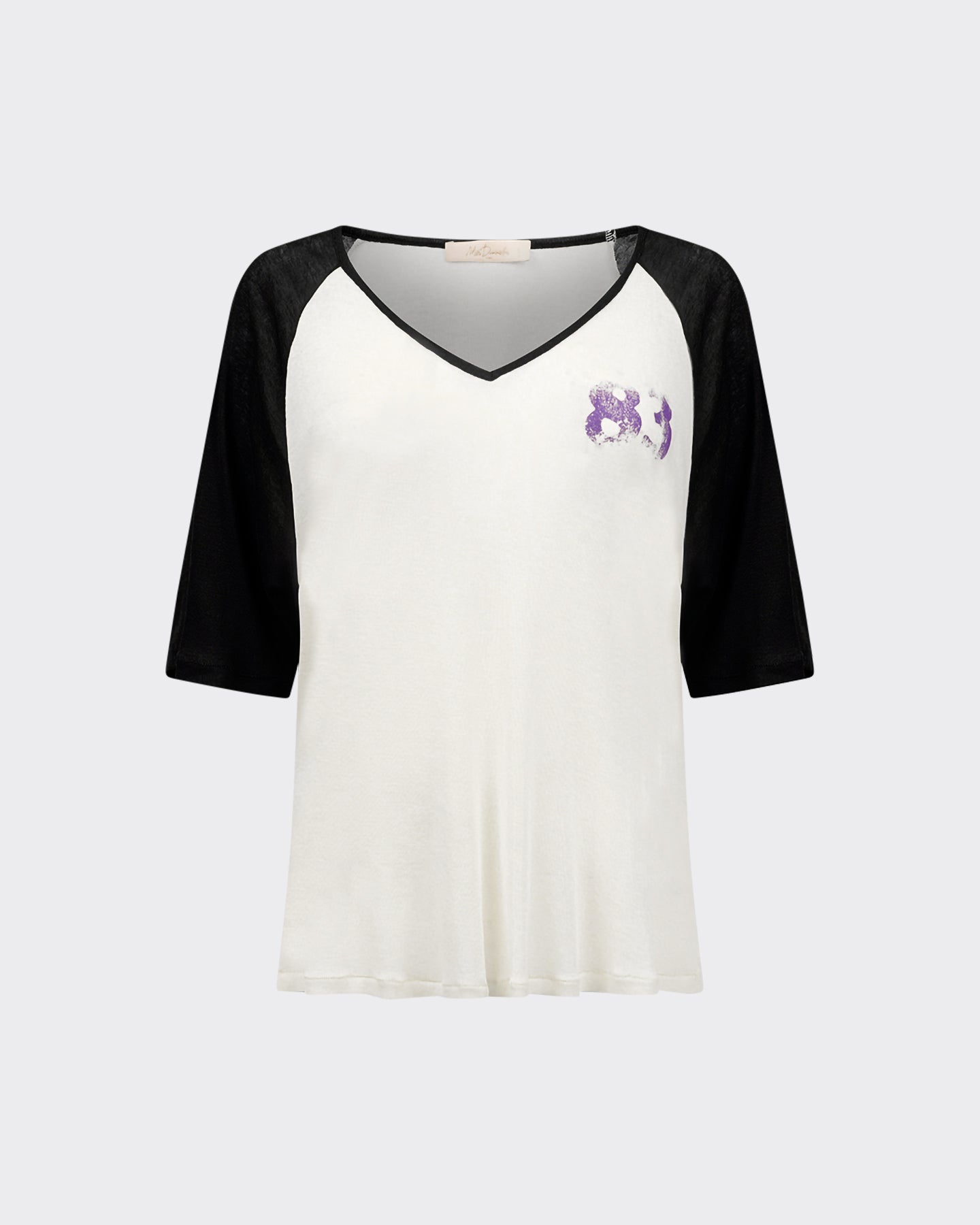 T - Shirt Jingle - Ecru : Tee - shirt manches raglans écru et noir Mes Demoiselles