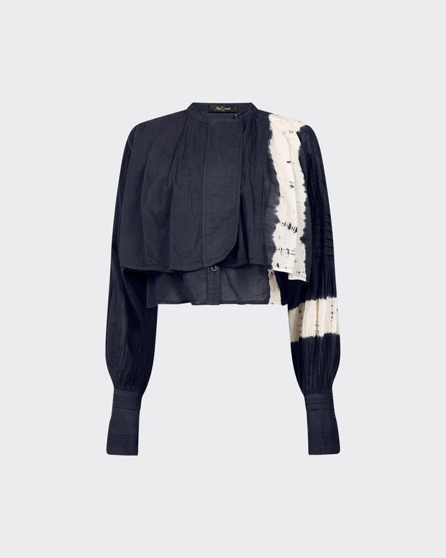 Chemise Lolie - Noir : Chemise courte en coton noire Mes Demoiselles - Dernière image
