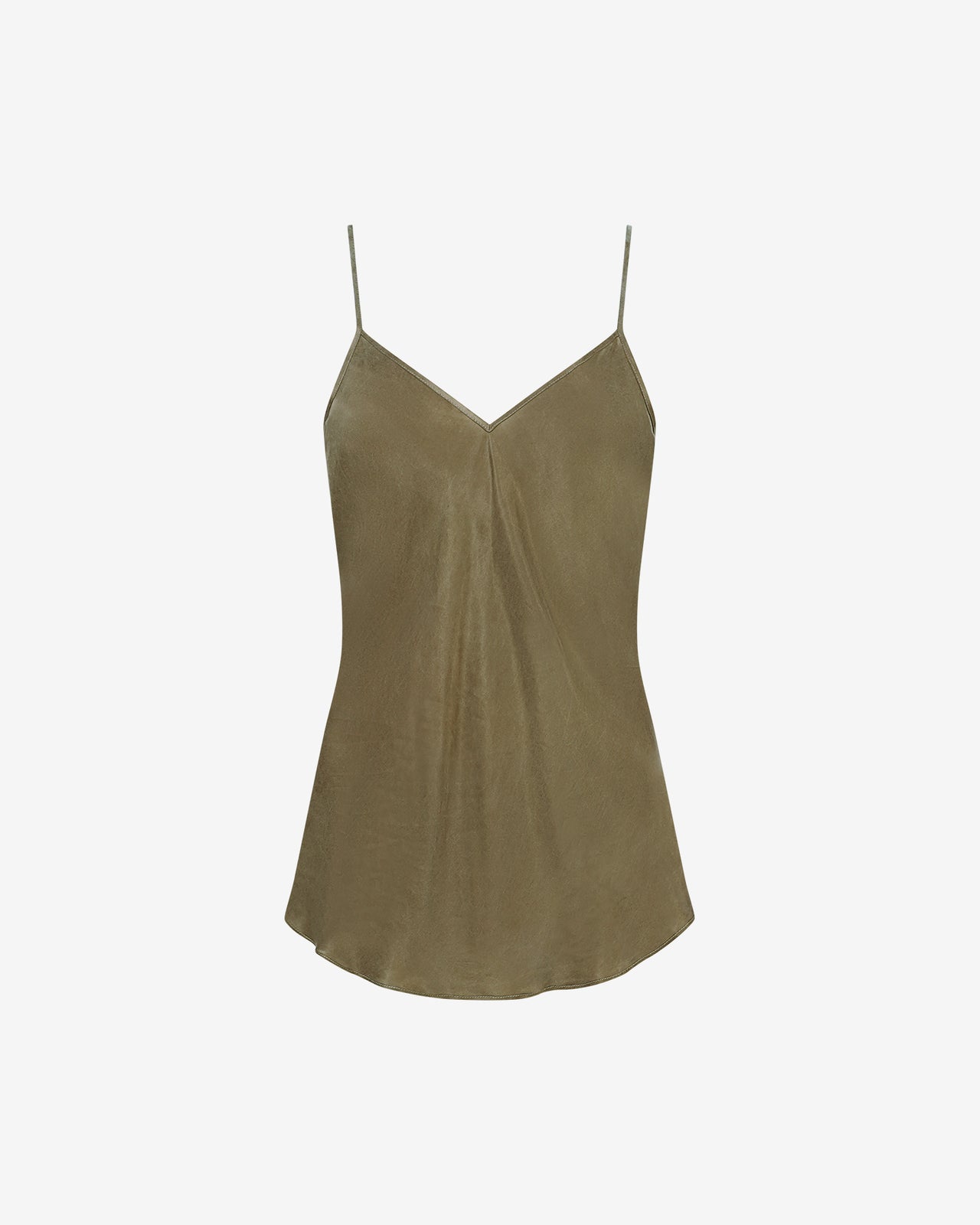 Top Majoris - Kaki : Top turquoise à fines bretelles en cupro mélangé Mes Demoiselles - Image 7