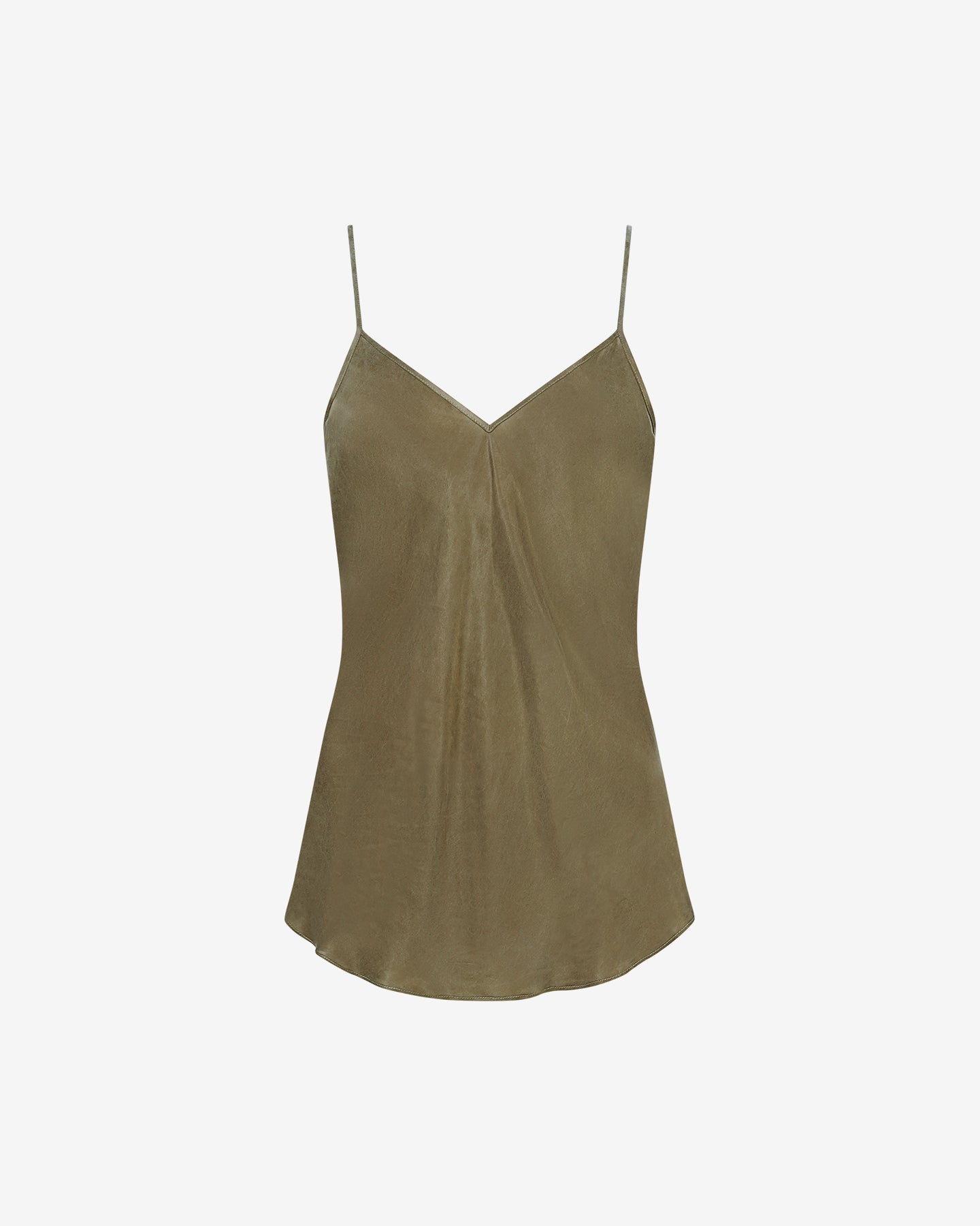 Top Majoris - Kaki : Top turquoise à fines bretelles en cupro mélangé Mes Demoiselles