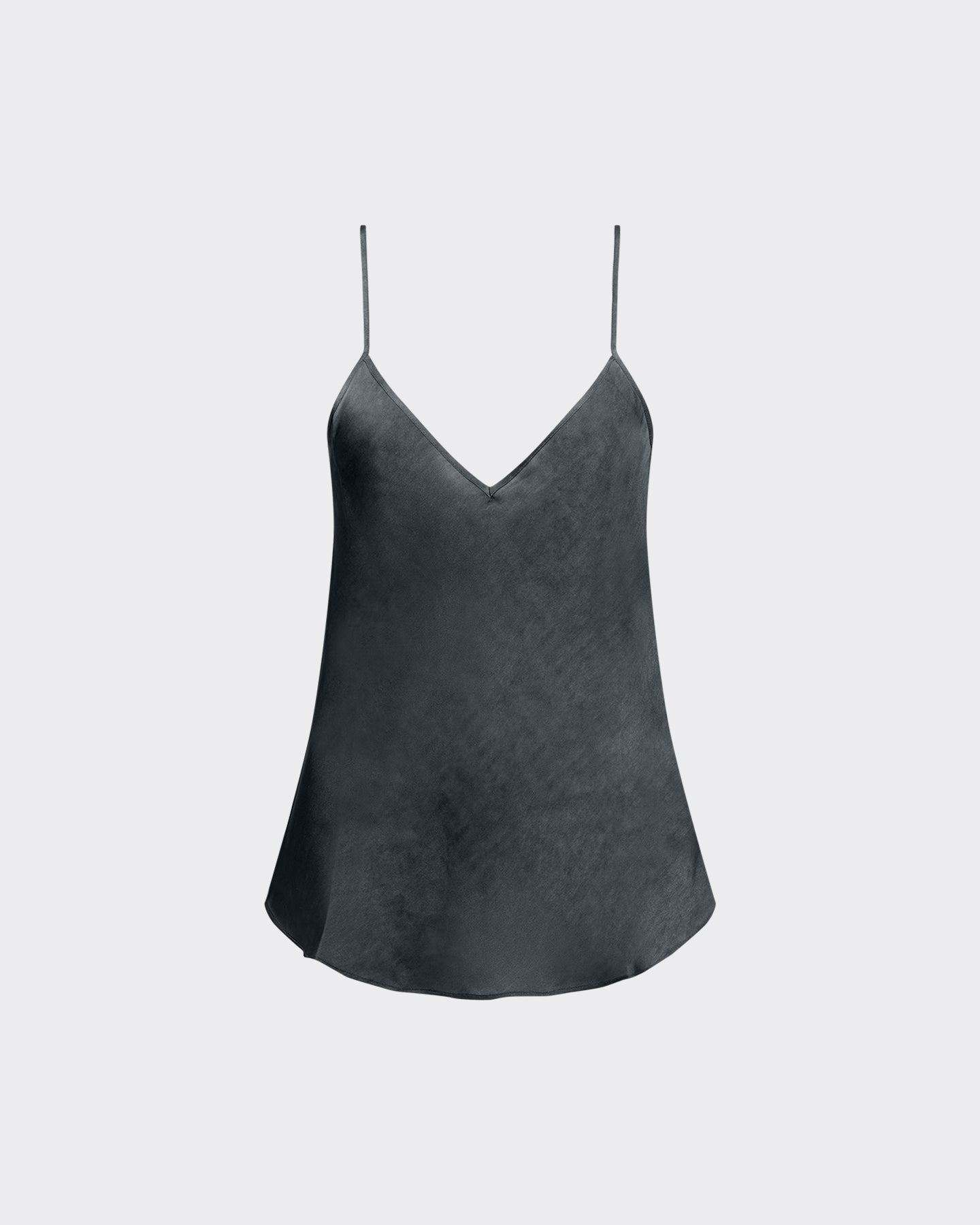 Top Opaline - Noir : Top à bretelles en soie olive Mes Demoiselles