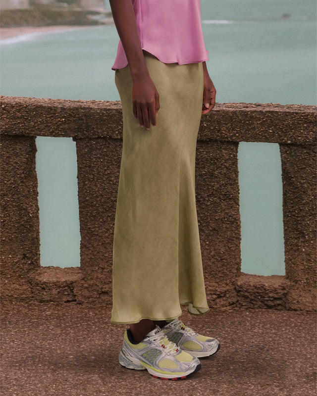 Orelle Skirt - Khaki Olive - Image 2