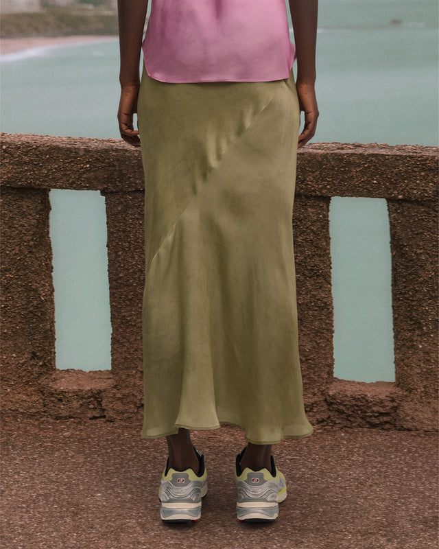 Orelle Skirt - Khaki Olive - Image 3