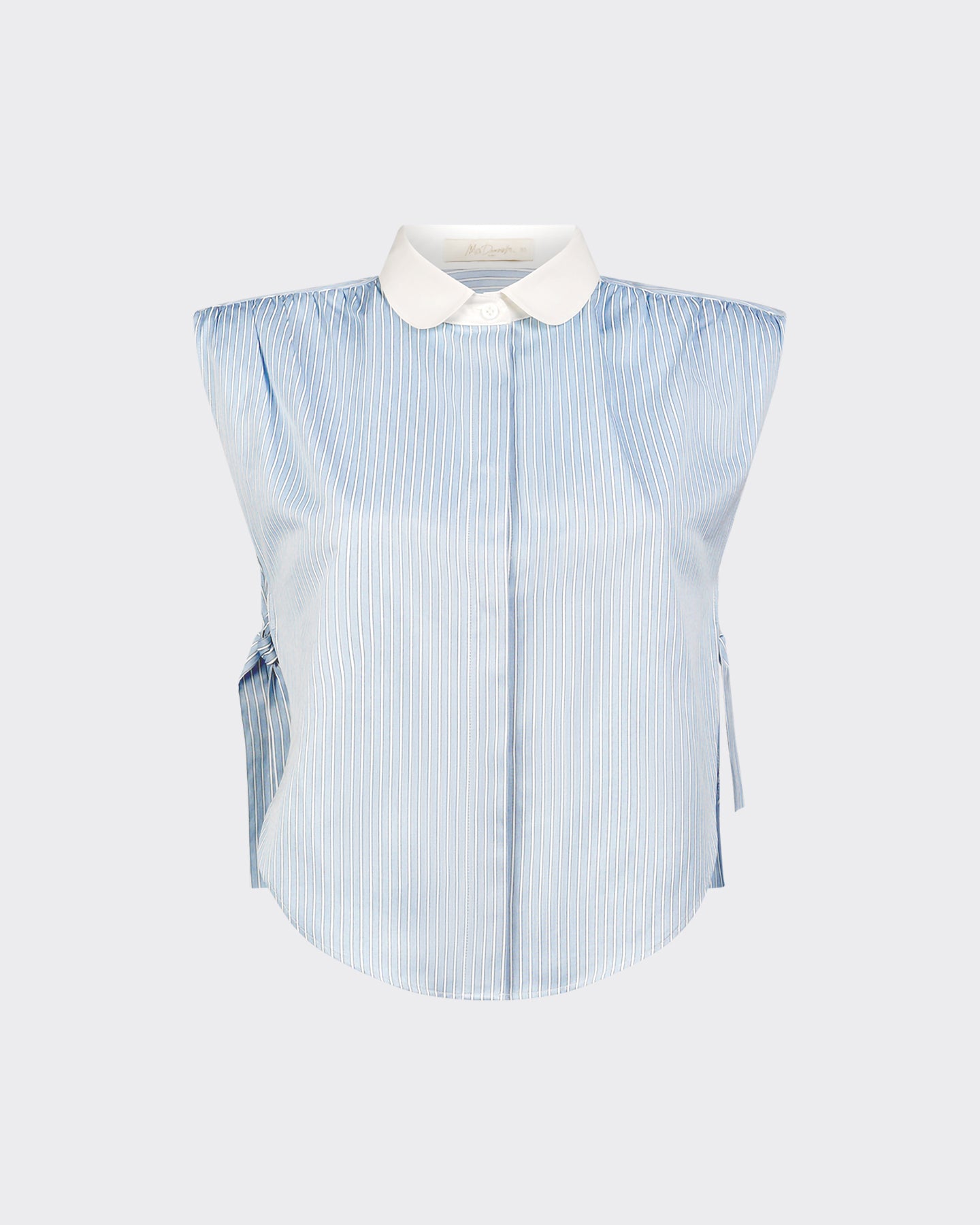 Chemise Wamy - Bleu : Top chemise rayé à poser sur les épaules Mes Demoiselles