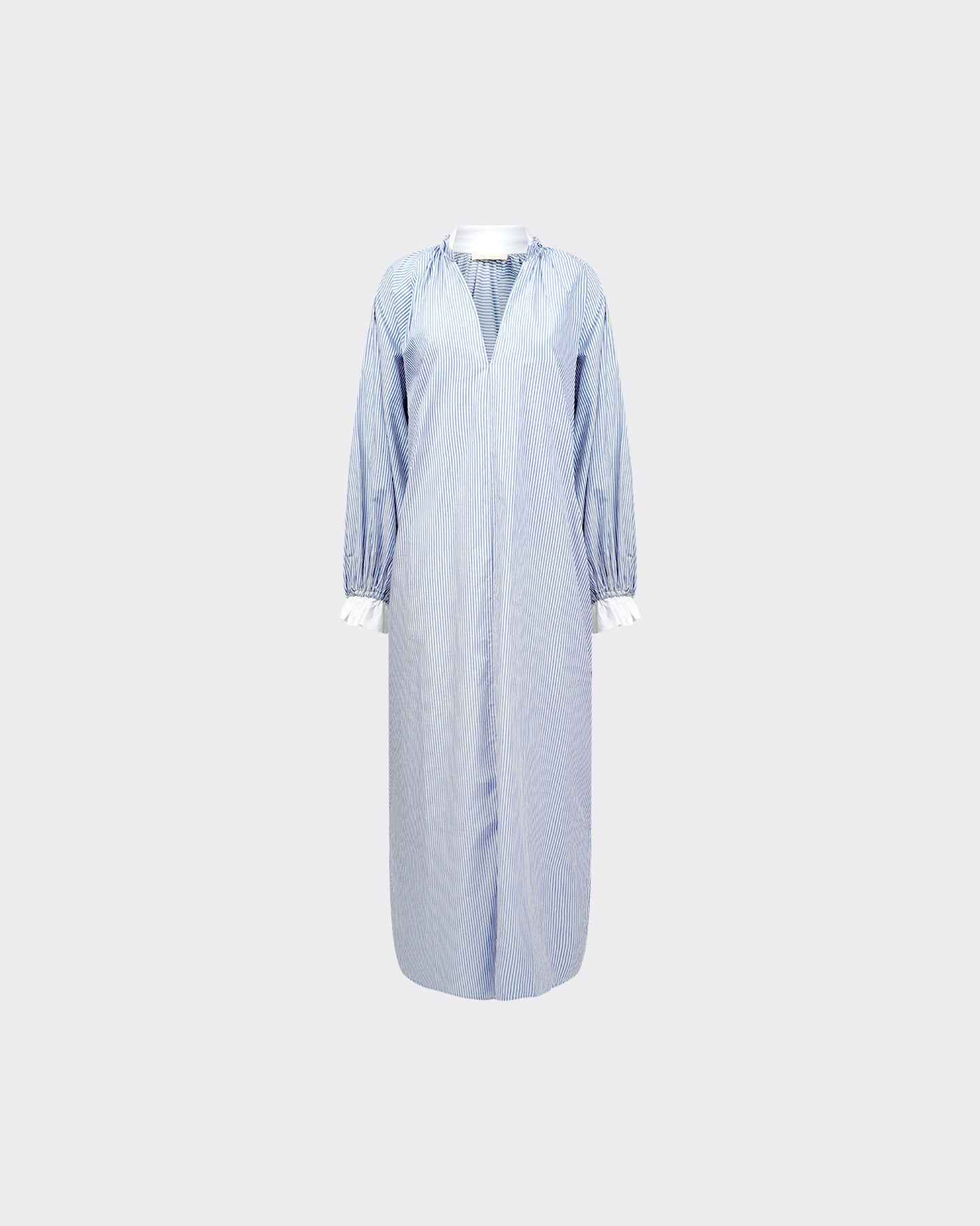 Robe Wiki - Gris : Robe rayé longue avec cravatte imprimé Mes Demoiselles