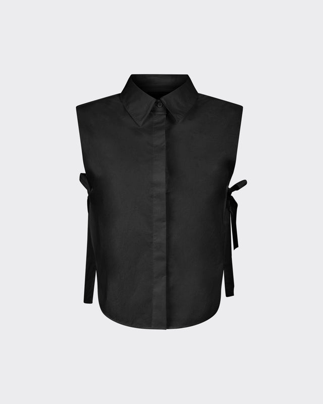 Chemise Wilou - Noir : Top chemise à poser sur les épaules Mes Demoiselles - Dernière image