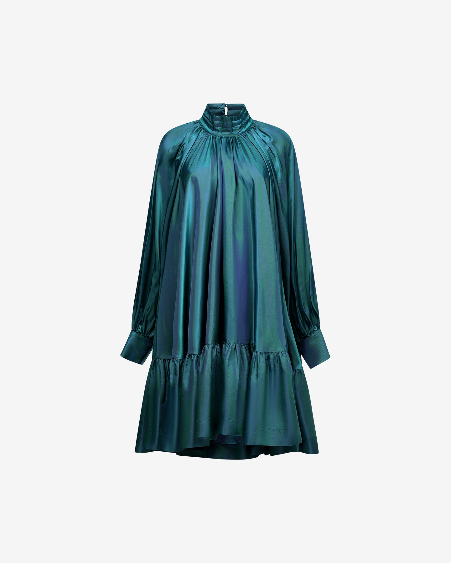 Robe Wonder - Vert : Robe habillée en satin turquoise Mes Demoiselles