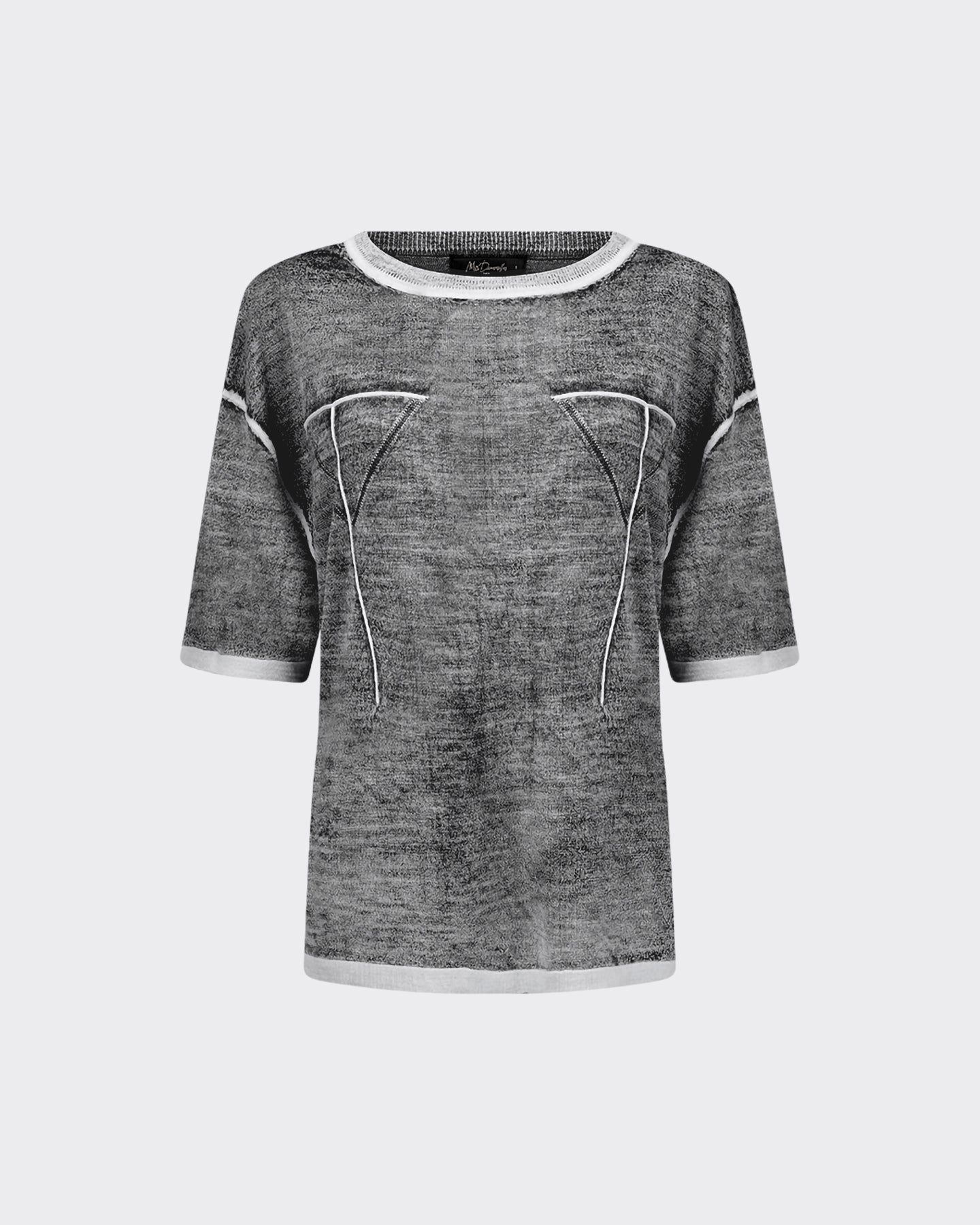 Pull Xoan - Noir : T - shirt en laine mérinos rose Mes Demoiselles