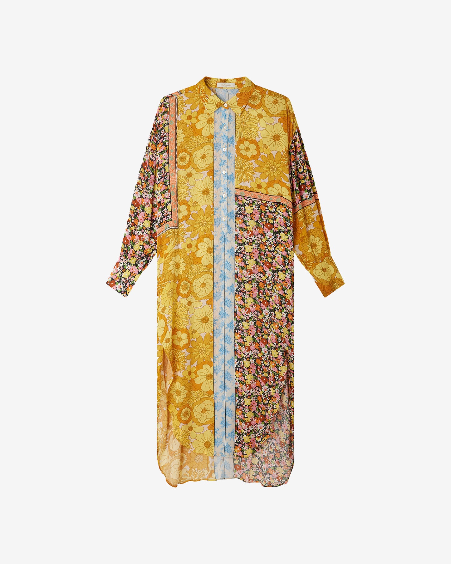 Robe Cherry - Jaune : Robe chemisier imprimé floral jaune tournesol Mes Demoiselles