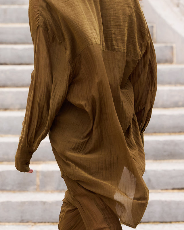 Shirt Lao - Olive Brown - Image 2