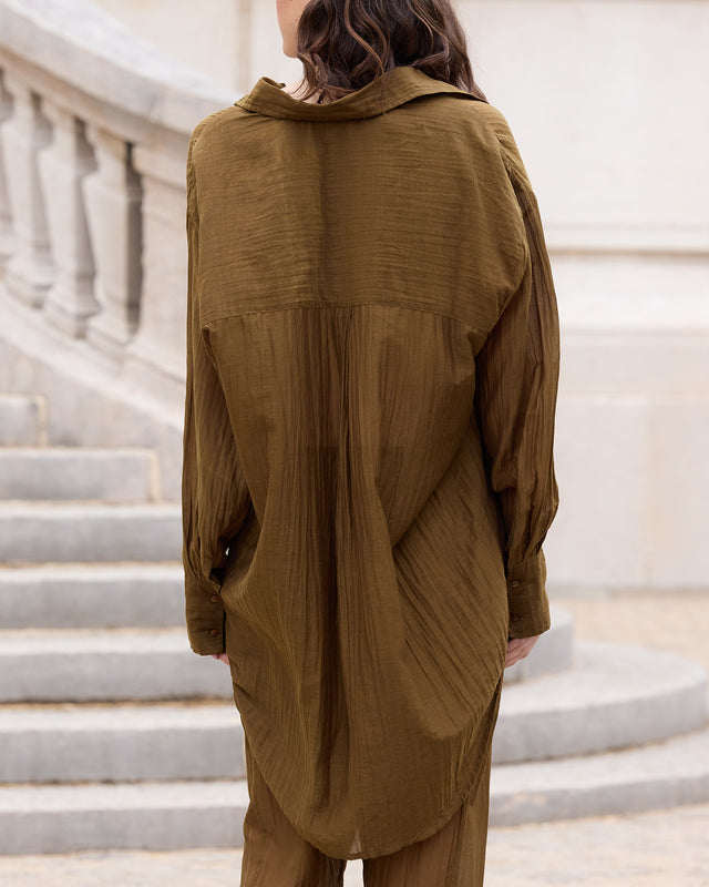 Shirt Lao - Olive Brown - Image 3