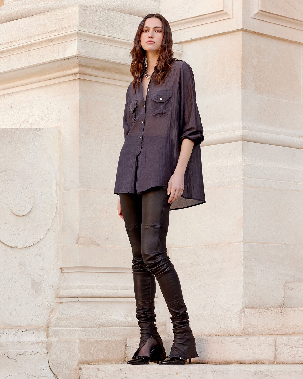 Chemise Lenny - Gris Violine - Image 1