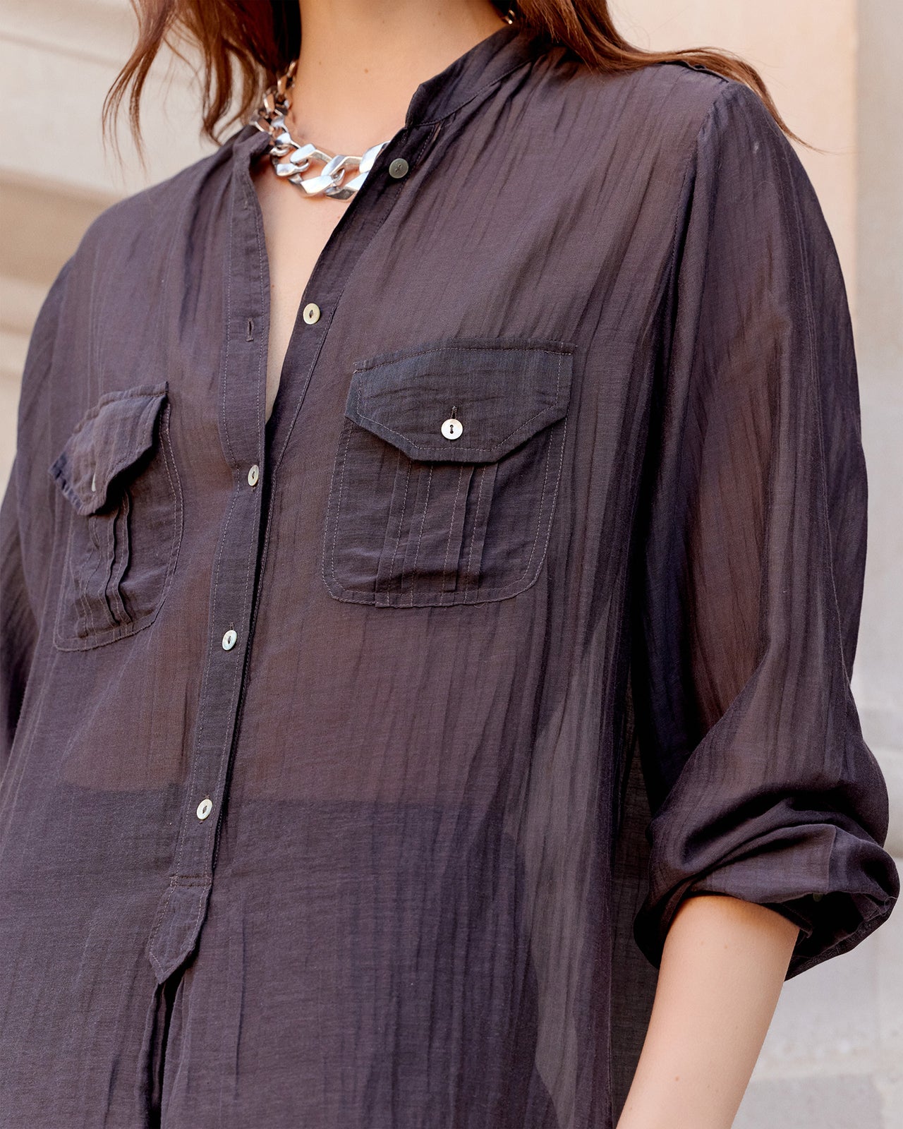 Chemise Lenny - Gris Violine - Image 5