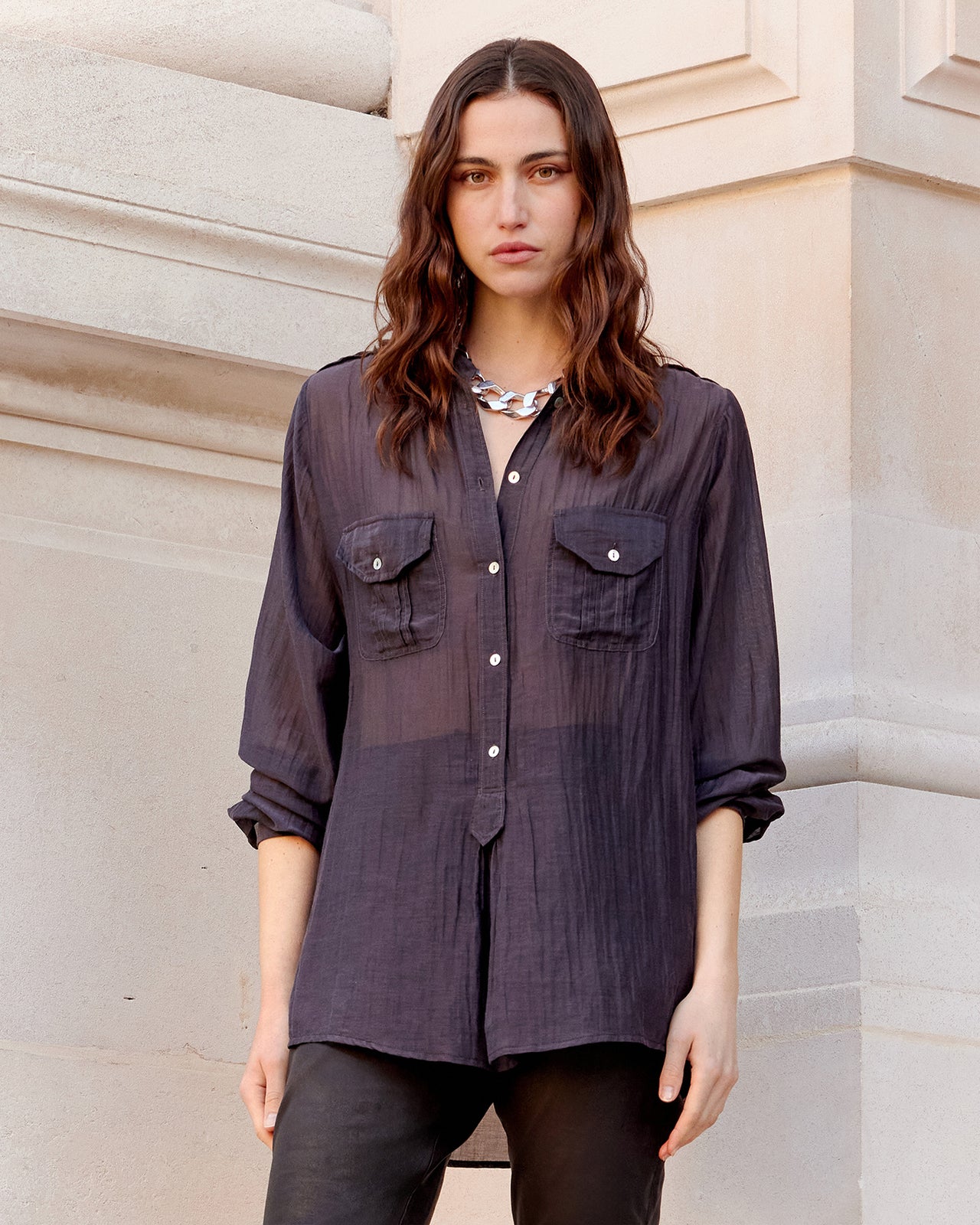 Chemise Lenny - Gris Violine - Image 6