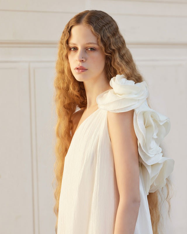 Robe Poesie - Blanc - Image 2